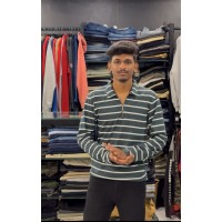 KOREAN ZIPPER F/S T-SHIRT FOR MEN'S